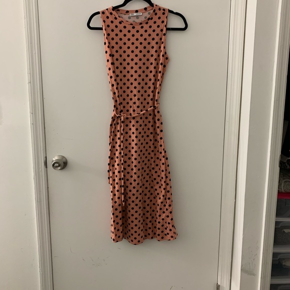 ZARA Belted Dress Polka Dot - Picture 2 of 3